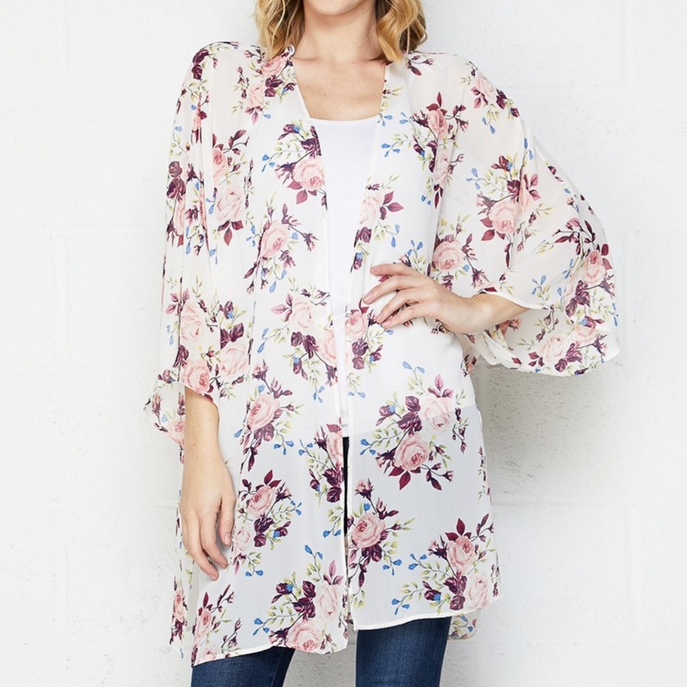 Floral Chiffon Cardigan
